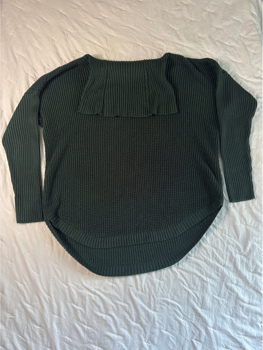 Calvin Klein Women's Dark Green Turtleneck Sweater Large